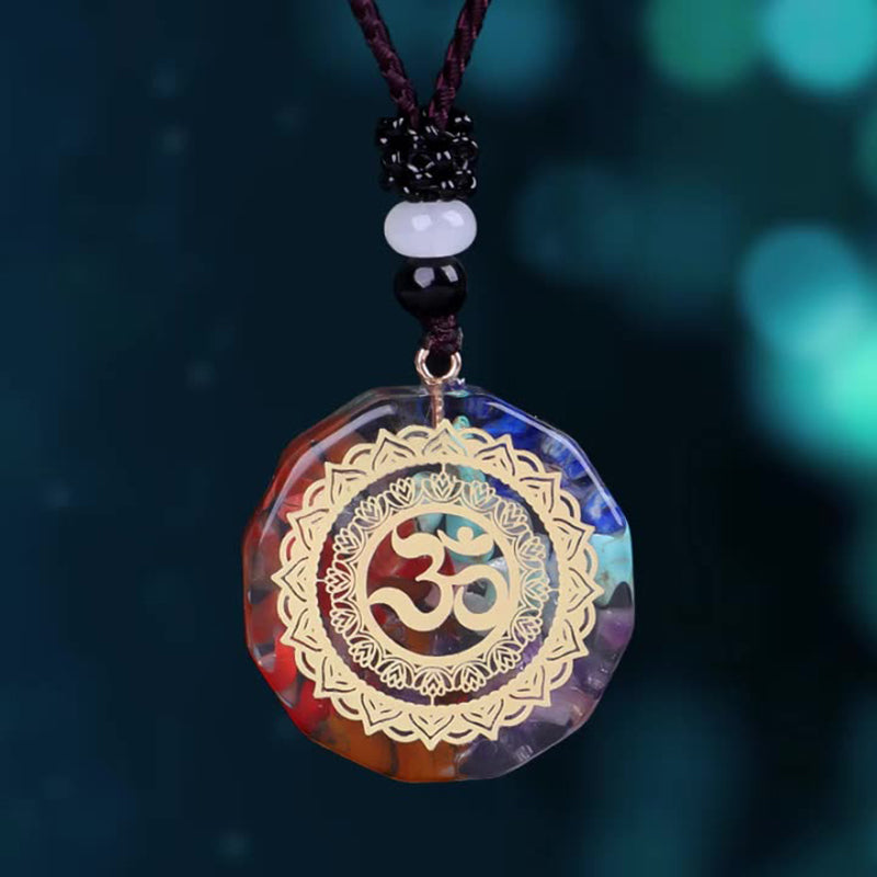 GEMYTHS 7 Chakra Orgone Reiki Healing Pendant Necklace
