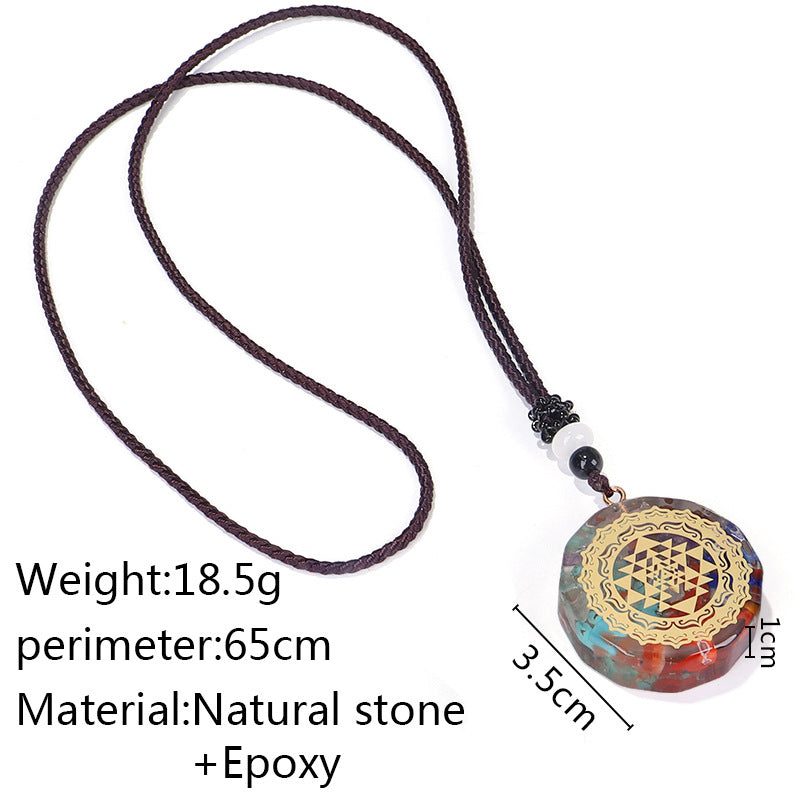GEMYTHS 7 Chakra Orgone Reiki Healing Pendant Necklace