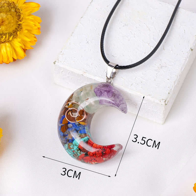 GEMYTHS 7 Chakra Mixed Gemstone Unisex Necklace Pendant