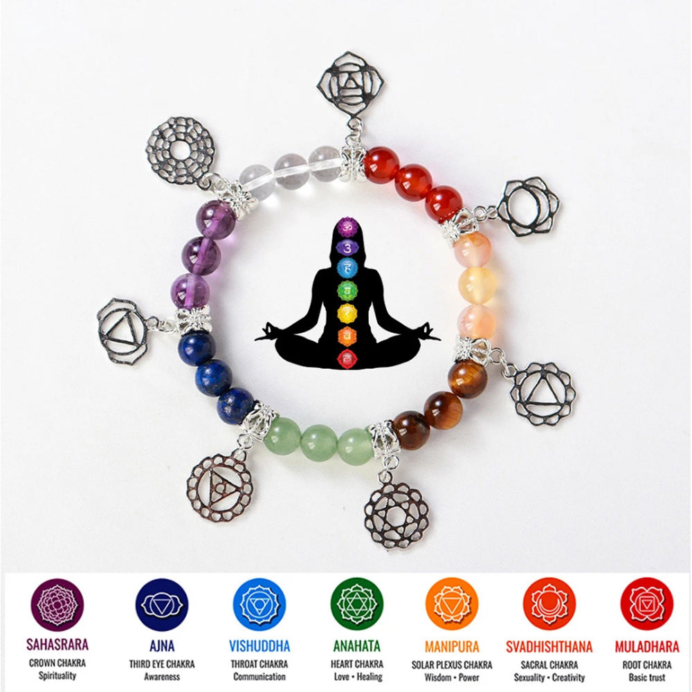 GEMYTHS 7 Chakra Multi-Gemstone Gradient Bracelet