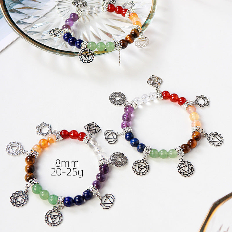 GEMYTHS 7 Chakra Multi-Gemstone Gradient Bracelet