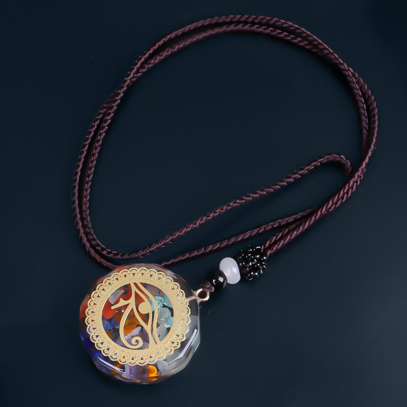 GEMYTHS 7 Chakra Orgone Reiki Healing Pendant Necklace