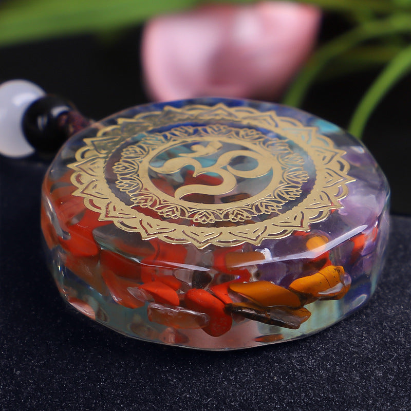 GEMYTHS 7 Chakra Orgone Reiki Healing Pendant Necklace