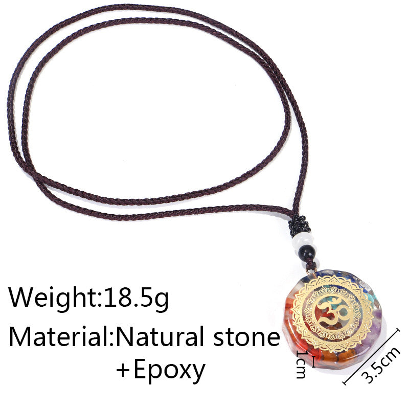 GEMYTHS 7 Chakra Orgone Reiki Healing Pendant Necklace