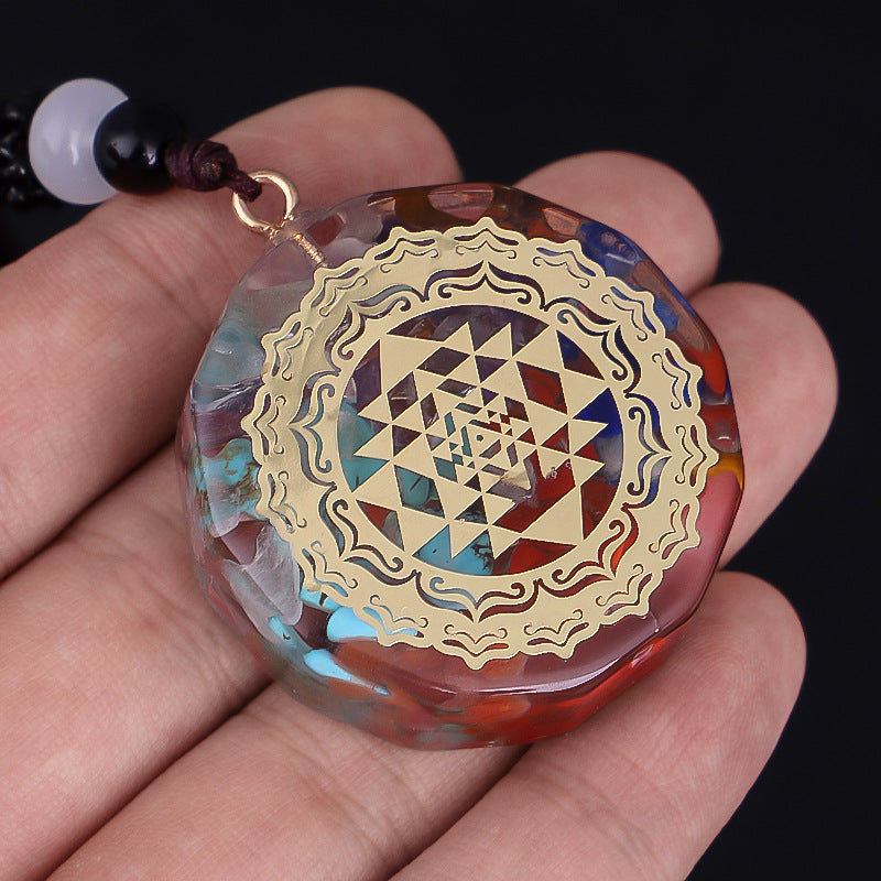 GEMYTHS 7 Chakra Orgone Reiki Healing Pendant Necklace