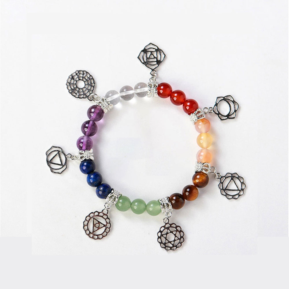 GEMYTHS 7 Chakra Multi-Gemstone Gradient Bracelet