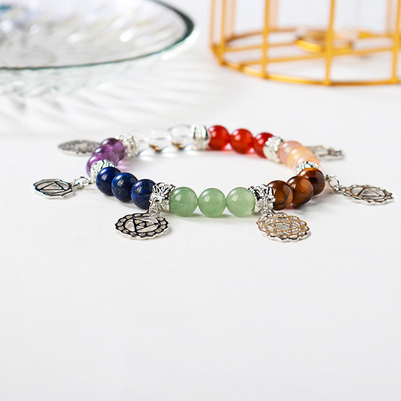 GEMYTHS 7 Chakra Multi-Gemstone Gradient Bracelet