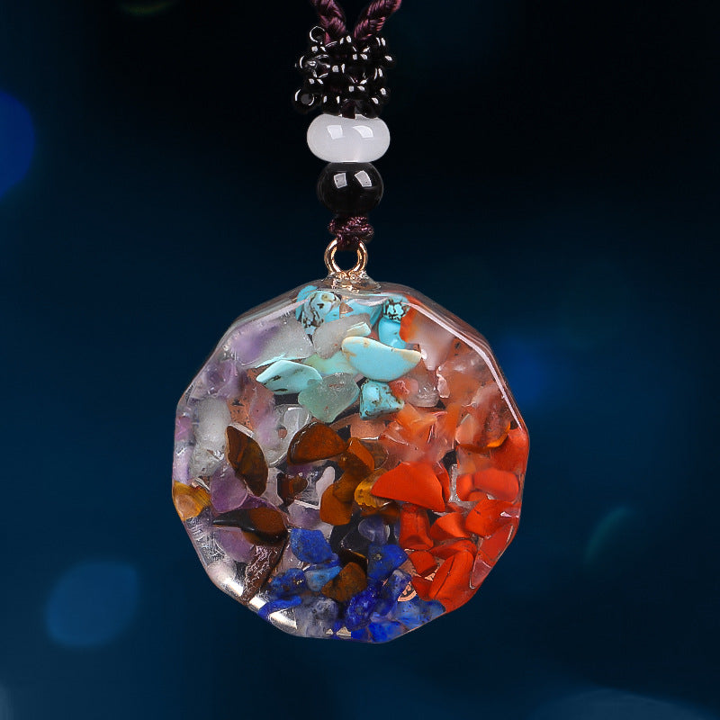 GEMYTHS 7 Chakra Orgone Reiki Healing Pendant Necklace