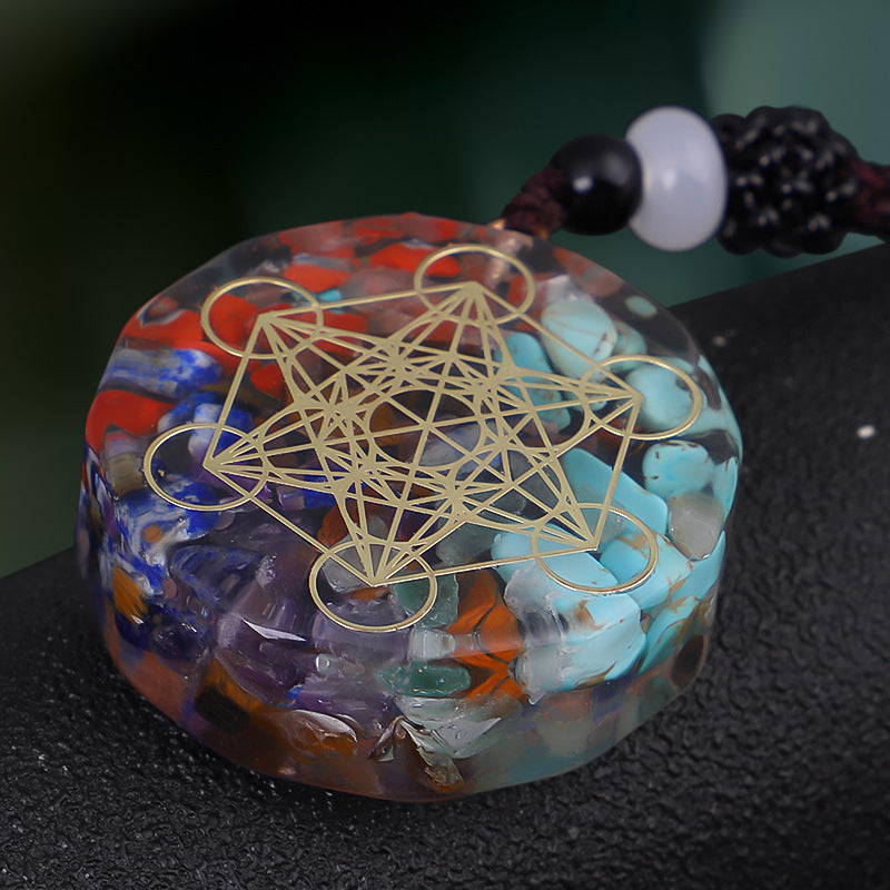 GEMYTHS 7 Chakra Orgone Reiki Healing Pendant Necklace