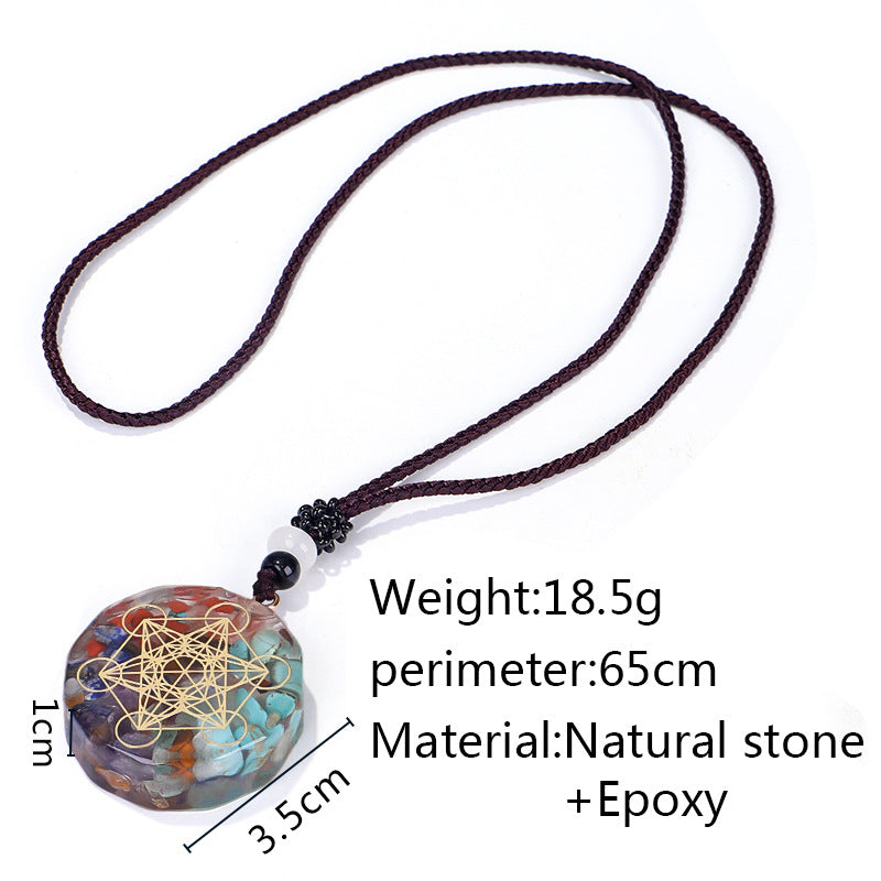 GEMYTHS 7 Chakra Orgone Reiki Healing Pendant Necklace